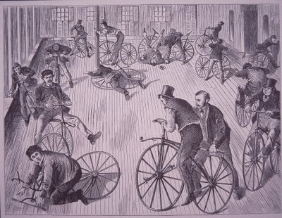 Škola cyklistiky (velocipede), New York, USA od American School