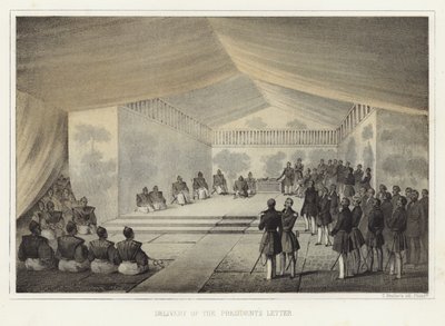 Doručení dopisu prezidentů, Kurihama, Japonsko, 14. července 1853 od American School