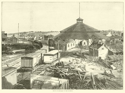 Depo zásob na železnici, říjen 1863 od American School