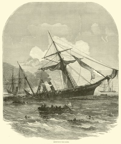 Zničení Alabamy, červen 1864 od American School