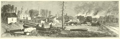 Zničení skladišť, veřejných budov a manufaktur v Atlantě, listopad 1864 od American School