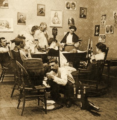 Detail z McCarthys Wake (část 1), 1899 (stereograf) od American School