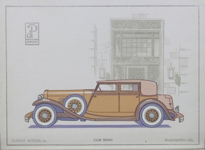 DuPont Motor Cars: Club Sedan, 1921 od American School