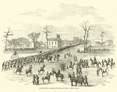 Vstup do Blackville, Jižní Karolína, leden 1865 od American School