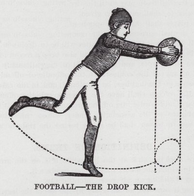 Football, the Drop Kick (rytina) od American School