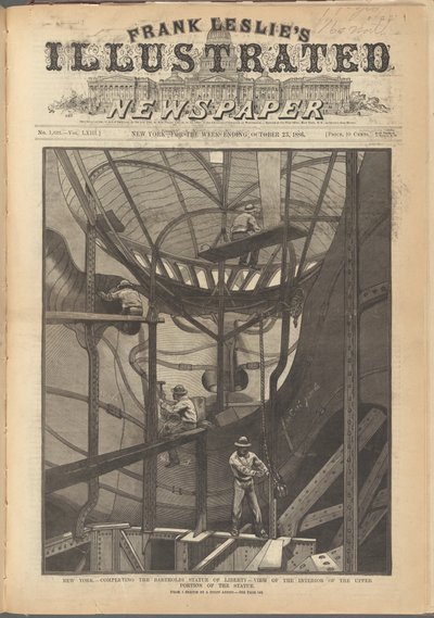 Přední strana Ilustrovaných novin Franka Leslieho, 23. října 1886 od American School
