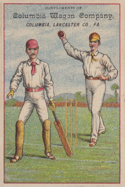 Hra kriket (chromolitho) od American School