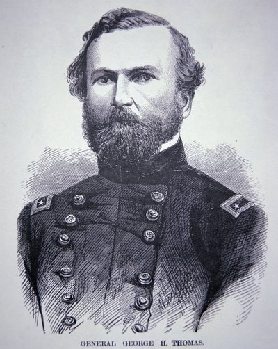 Generál George H. Thomas (1816-70) (rytina) od American School