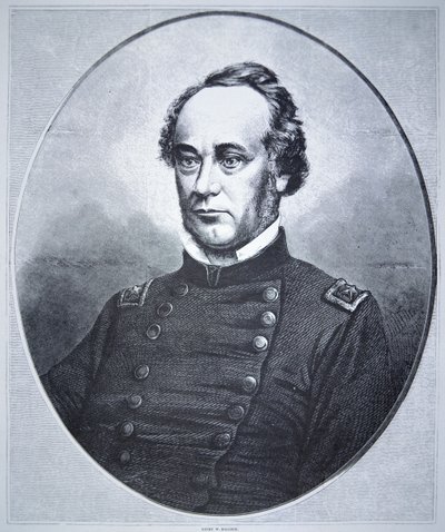 Generál Henry Wager Halleck (1815-72) (rytina) od American School