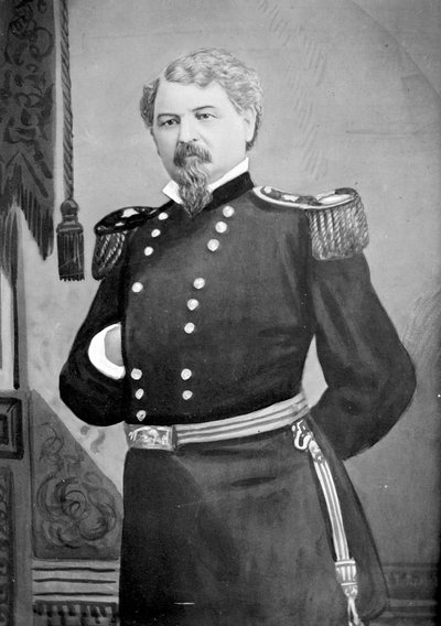 Generál Samuel D. Sturgis, kolem 1880-85 (wc na papíře) od American School