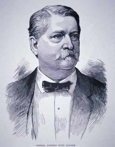Generál Winfield Scott Hancock (1824-86) (rytina) od American School