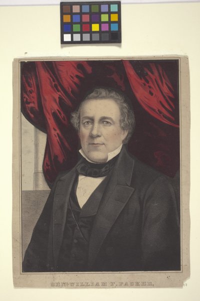 Genl. William F. Packer (ručně kolorovaná litografie) od American School