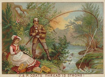 Gentleman Rybaření Na Břehu řeky od American School