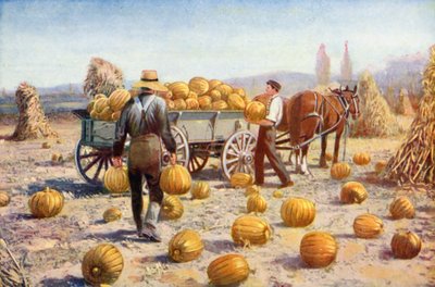 Příprava na zimu (barevná litografie) od American School