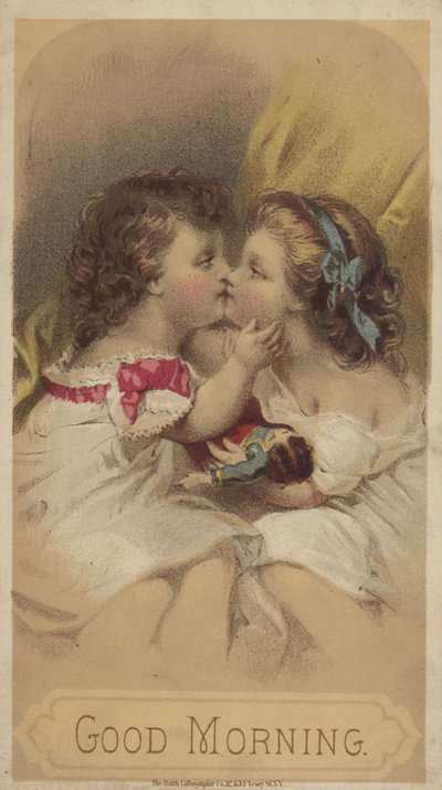 Dobré ráno, děti se líbají (chromolit) od American School