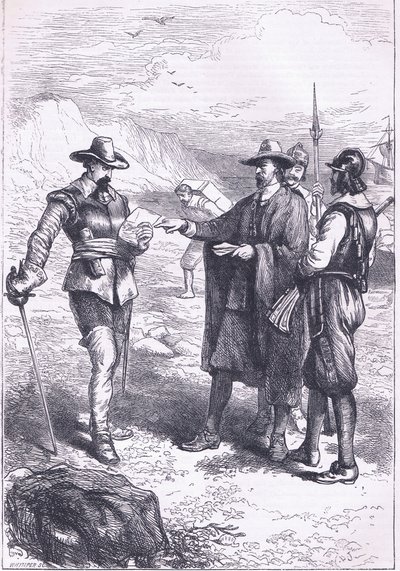 Gortonovo přistání (1646), ilustrace z Cassell
