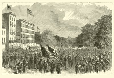 Velká recenze ve Washingtonu, Shermans veteráni pochodující přes Pennsylvania Avenue, květen 1865 od American School