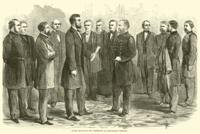 Grant obdrží své pověření jako generálporučík, květen 1864 od American School