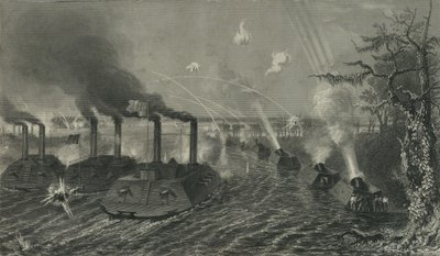 Dělové a minometné čluny na Mississippi, c.1878 od American School