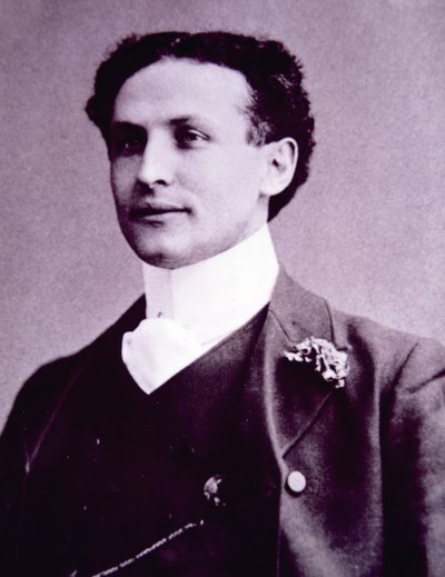 Harry Houdini (černobílá fotografie) od American School