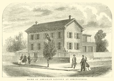 Domov Abrahama Lincolna ve Springfieldu (rytina) od American School