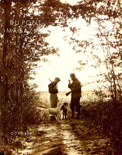 Hunters, přední strana časopisu DuPont Magazine, říjen 1930 od American School