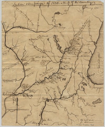 Indická kampaň z roku 1832: Mapa země, 1832 od American School