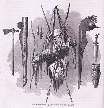Indické zbraně, ilustrace z Cassell