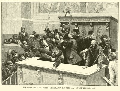 Invaze Corps Legislatif dne 4. září 1870 od American School
