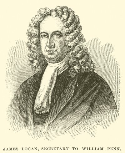 James Logan, tajemník Williama Penna (rytina) od American School