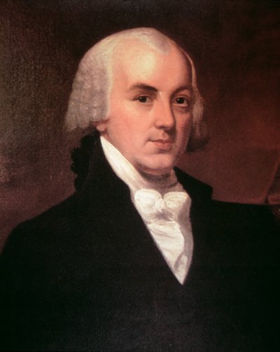 James Madison (1751-1836) (barevné lito) od American School