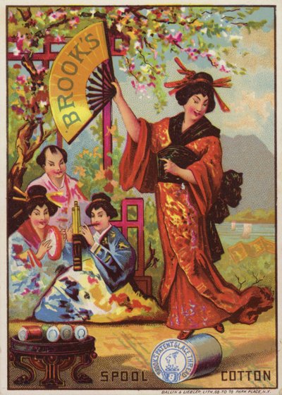 Japonská Dáma Tančící Na Bavlněný Kotouč od American School