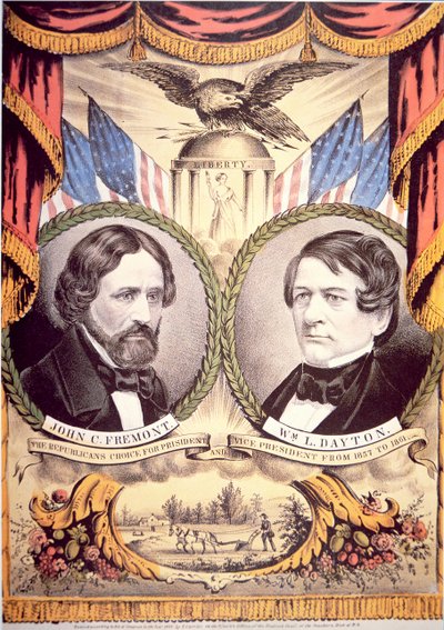 Plakát republikánské strany Johna Charlese Fremonta od American School