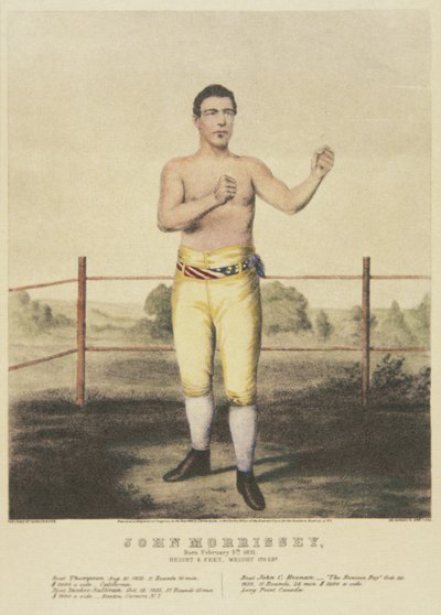 John Morrissey, ze současného tisku (barevné lito) od American School