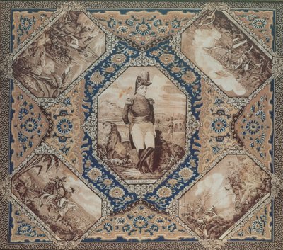Šátek s portrétem Zacharyho Taylora a bitvy mexické války (1846-8), 1848 (bavlna) od American School