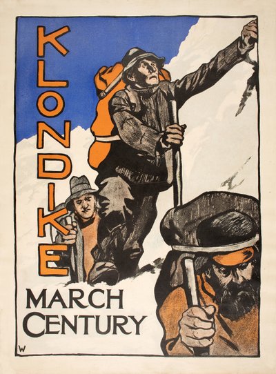 "Klondike" z časopisu Century, březen 1898, od American School