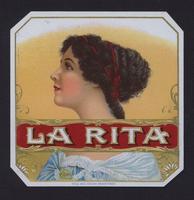La Rita, etiketa doutníku (chromolitho) od American School