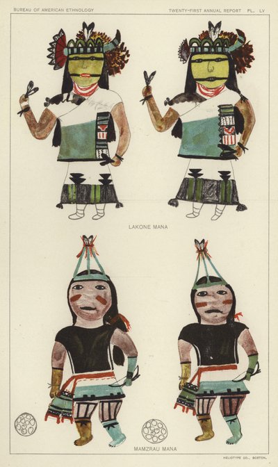 Lakone Mana, Mamzrau Mana (barevná litografie) od American School