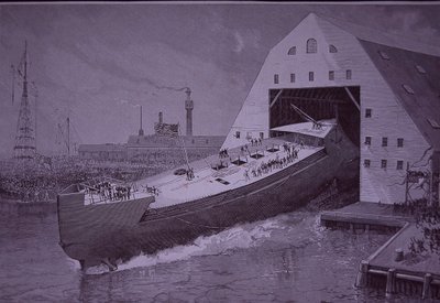Start USS Maine, osm let před tím, než byla potopena od American School