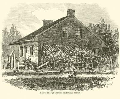 Ředitelství Lees, Seminary Ridge, červenec 1863 od American School