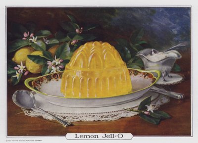 Lemon Jell-O, reklama pro společnost Genesee Pure Food Company, Le Roy, New York, USA (barevná litografie) od American School