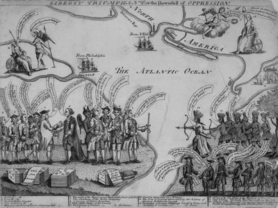 Liberty Triumphant, or the Downfall of Oppression, 1773 od American School