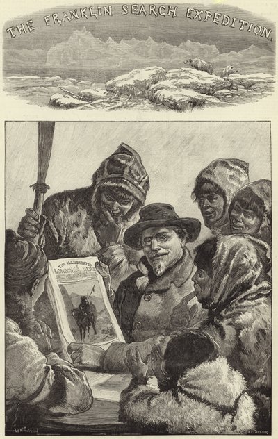 Poručík Schwatka ukazuje equimaux Illustrated London News od American School