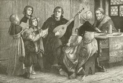 Luther uprostřed své rodiny od American School