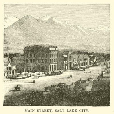 Hlavní ulice, Salt Lake City (rytina) od American School