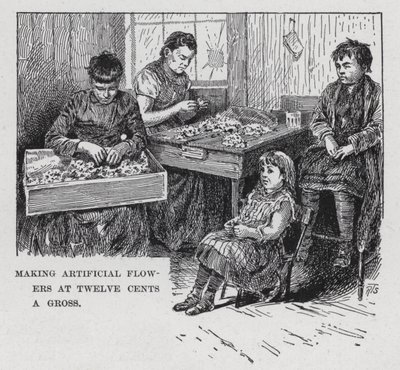 Výroba umělých květin za 12 centů brutto (litho) od American School