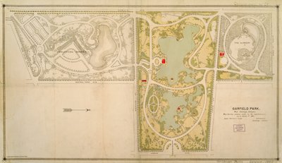 Mapa Garfield Park, Chicago, Illinois od American School