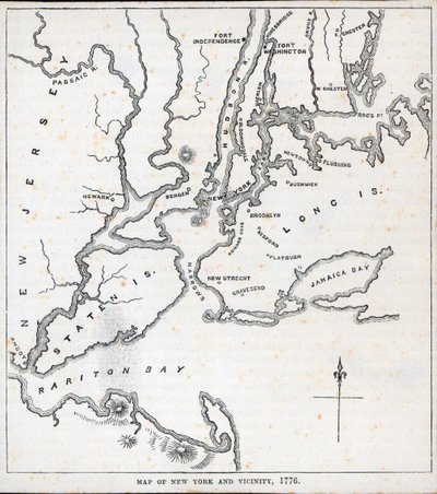 Mapa New Yorku a okolí (litho) od American School