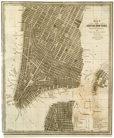 Mapa města New-York [na Manhattanu, až na sever jako 36. ulice] od American School