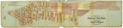 Mapa města New York, ukazující jeho politické divize a pododdělení od American School